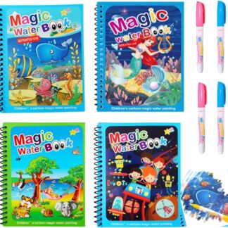 New Magic Water Quick Dry Book Magic Water Coloring Books for Kids Colouring Doodle Pen Water Painting Book for Children Education Drawing Pad Kids Learning/Fun Books(3)